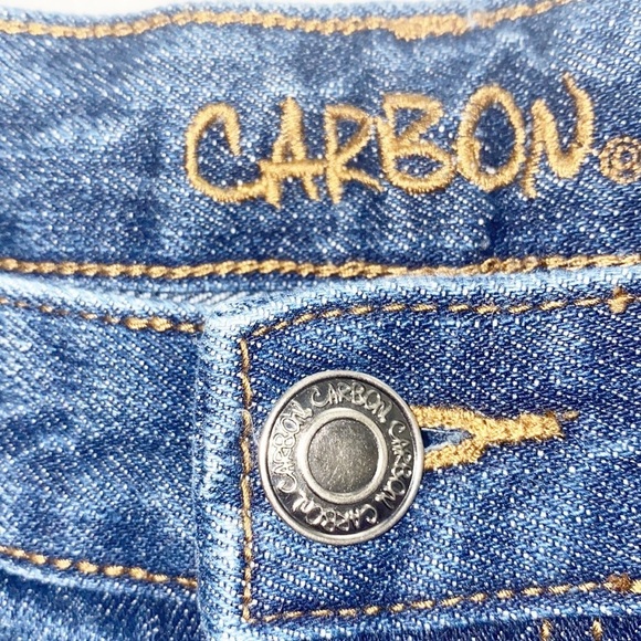 Carbon Mens Dark Wash Minor Distressed Boot Jeans - Picture 5 of 12